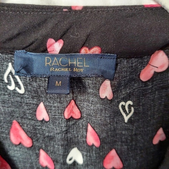Rachel Rachel Roy Heart Blouse, Long Sleeves, Size M - Picture 2 of 7